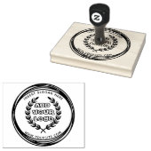 Ronde Douane Uw Logo van het Bedrijf Rubberstempel (Gestempeld)