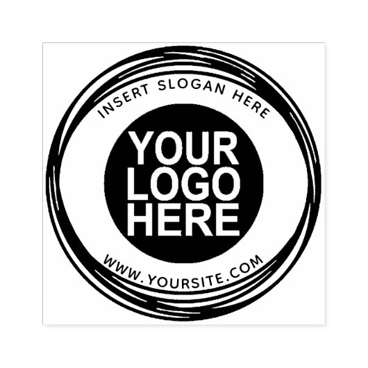 Ronde Douane Uw Logo van het Bedrijf Rubberstempel (Afrduk)