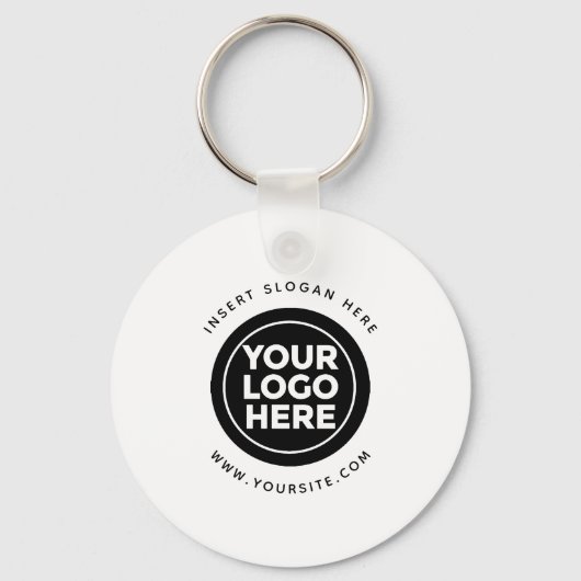 Ronde Douane Uw Logo van het Bedrijf Sleutelhanger (Voorkant)