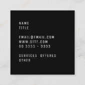 Ronde Douane Uw Logo van het Bedrijf Vierkante Visitekaartje (Achterkant)