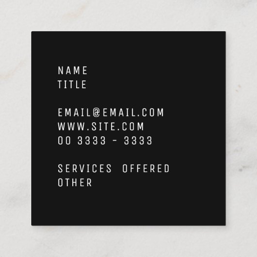 Ronde Douane Uw Logo van het Bedrijf Vierkante Visitekaartje (Achterkant)