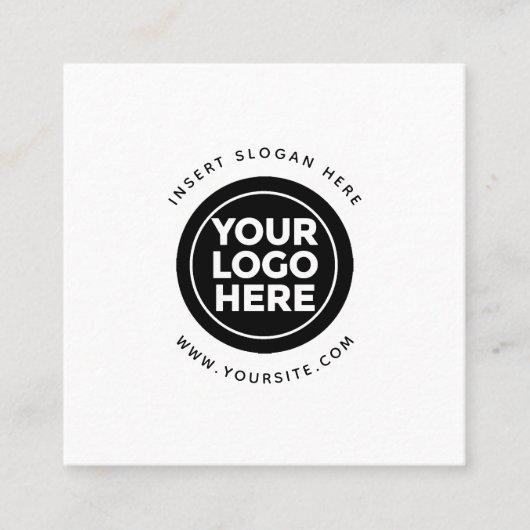 Ronde Douane Uw Logo van het Bedrijf Vierkante Visitekaartje (Voorkant)