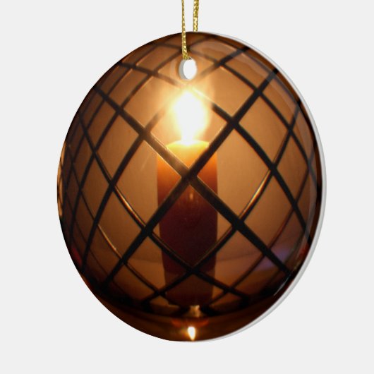 Ronde draad en Kaars Ornament (Links)