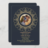 Ronde Draad Harten Foto Uitnodiging (Voorkant / Achterkant)