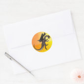 Ronde Dragon Sticker (Envelop)