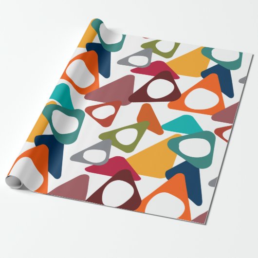 Ronde driehoeken cadeaupapier (Uitgerold)
