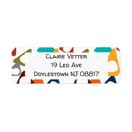 Ronde driehoeken etiket (Voorkant)