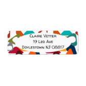 Ronde driehoeken etiket (Voorkant)