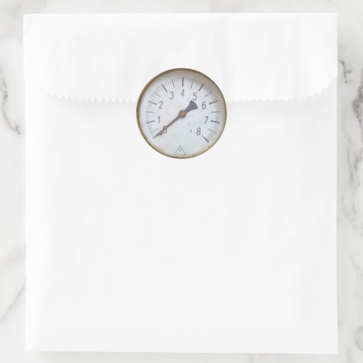 Ronde drukmeter wijzerplaat Stickers (Tas)