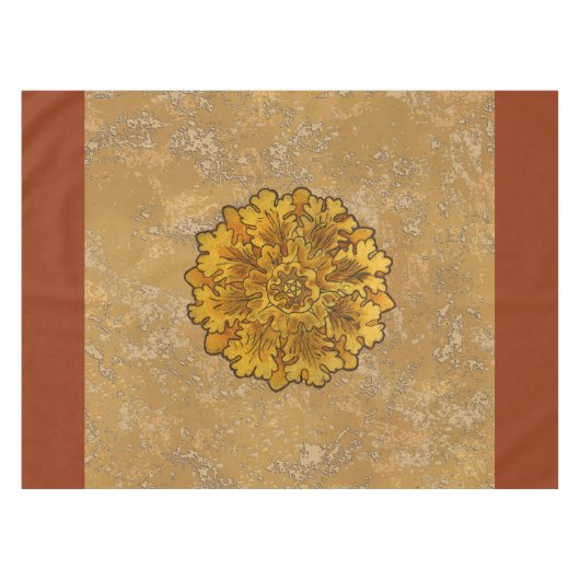 Ronde eik laat cluster tafelkleed (Voorkant (Horizontaal))