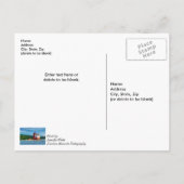 Ronde eilandvuurtoren denken aan je Briefkaart (Achterkant)