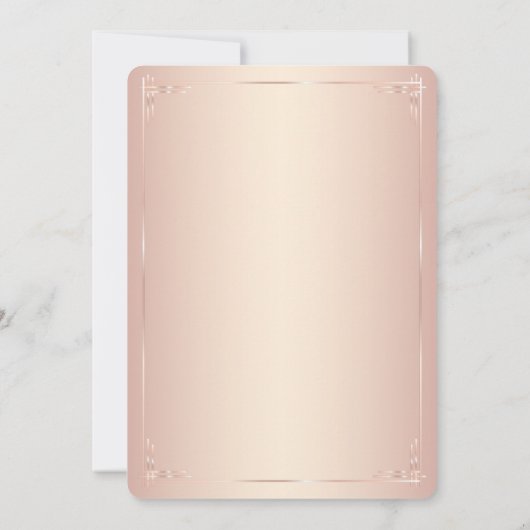 Ronde Elegant Blush Bridal Shower Invitations Kaart (Achterkant)