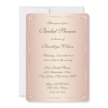 Ronde Elegant Blush Bridal Shower Invitations