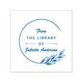 Ronde Elegant laat aangepaste bibliotheekboeken ov Zelfinktende Stempel (Design)