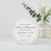 Ronde Elegant sparen-de-Datum Mededelingen van de  Save The Date (Staand voorkant)