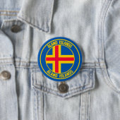 Ronde Emblem van de Åland-eilanden Button 7,6 Cm (In situ)