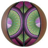 Ronde en kleurrijke moderne, decoratieve fractale  basketbal (Verticaal)