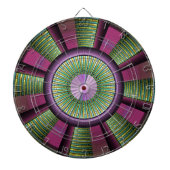 Ronde en kleurrijke moderne, decoratieve fractale dartbord (Voorkant)