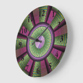Ronde en kleurrijke moderne, decoratieve fractale  grote klok (Hoek)