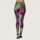 Ronde en kleurrijke moderne, decoratieve fractale  leggings (Achterkant)