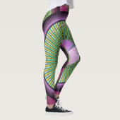 Ronde en kleurrijke moderne, decoratieve fractale  leggings (Rechts)