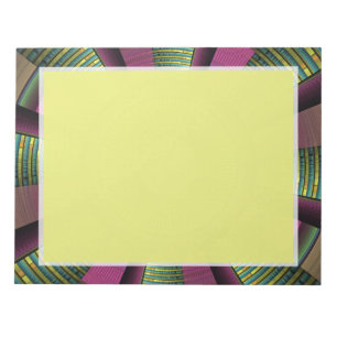 Ronde en kleurrijke moderne, decoratieve fractale  notitieblok