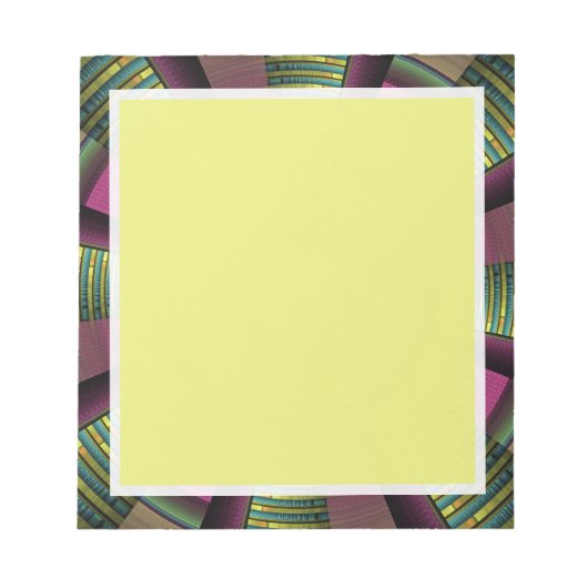 Ronde en kleurrijke moderne, decoratieve fractale  notitieblok (Voorkant)