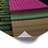 Ronde en kleurrijke moderne, decoratieve fractale  poster (Hoek)