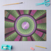 Ronde en kleurrijke moderne, decoratieve fractale  tissuepapier (Craft)