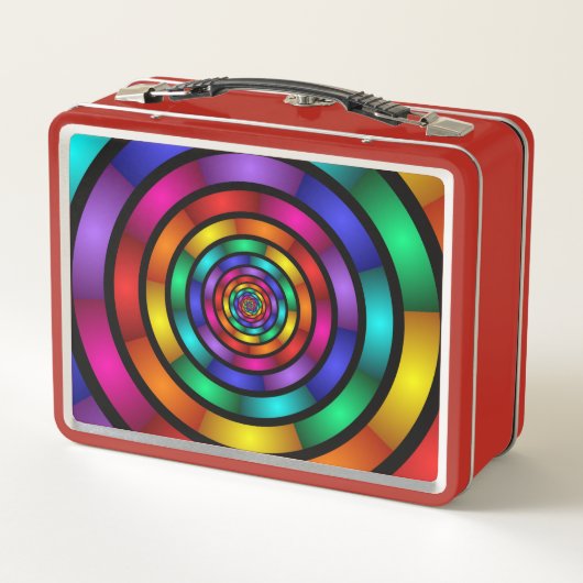 Ronde en Psychedelic Colorful Modern Fractal Art (Achterkant)