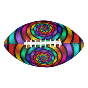 Ronde en Psychedelic Colorful Modern Fractal Art American Football