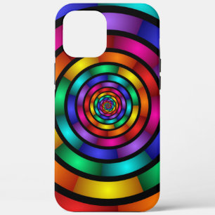 Ronde en Psychedelic Colorful Modern Fractal Art Case-Mate iPhone Case