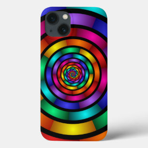 Ronde en Psychedelic Colorful Modern Fractal Art Case-Mate iPhone Case