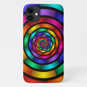 Ronde en Psychedelic Colorful Modern Fractal Art Case-Mate iPhone Case