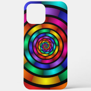 Ronde en Psychedelic Colorful Modern Fractal Art Case-Mate iPhone Case