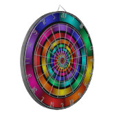 Ronde en Psychedelic Colorful Modern Fractal Art Dartbord (Voorkant Links)