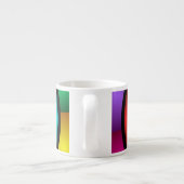 Ronde en Psychedelic Colorful Modern Fractal Art Espresso Kop (Achterkant)