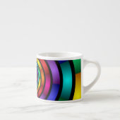Ronde en Psychedelic Colorful Modern Fractal Art Espresso Kop (Rechts)