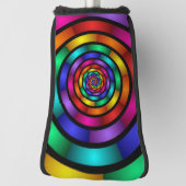 Ronde en Psychedelic Colorful Modern Fractal Art Golfheadcover (Draai 90)
