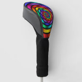 Ronde en Psychedelic Colorful Modern Fractal Art Golfheadcover