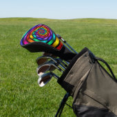Ronde en Psychedelic Colorful Modern Fractal Art Golfheadcover