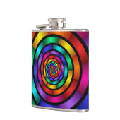 Ronde en Psychedelic Colorful Modern Fractal Art Heupfles (Links)