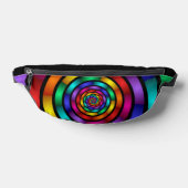 Ronde en Psychedelic Colorful Modern Fractal Art Heuptasje (Liggend)