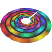 Ronde en Psychedelic Colorful Modern Fractal Art Kerstboom Rok (Gekanteld)