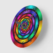 Ronde en Psychedelic Colorful Modern Fractal Art Klok (Hoek)