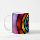 Ronde en Psychedelic Colorful Modern Fractal Art Koffiemok (Links)