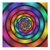 Ronde en Psychedelic Colorful Modern Fractal Art Kubus (Voorkant)