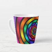 Ronde en Psychedelic Colorful Modern Fractal Art Latte Mok (Linkerhoek)