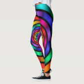 Ronde en Psychedelic Colorful Modern Fractal Art Leggings (Links)