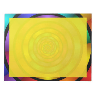 Ronde en Psychedelic Colorful Modern Fractal Art Notitieblok